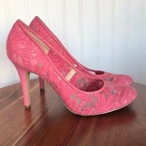 Jessica Simpson 🌸Pink🌸Laser Floral Pumps, 8M